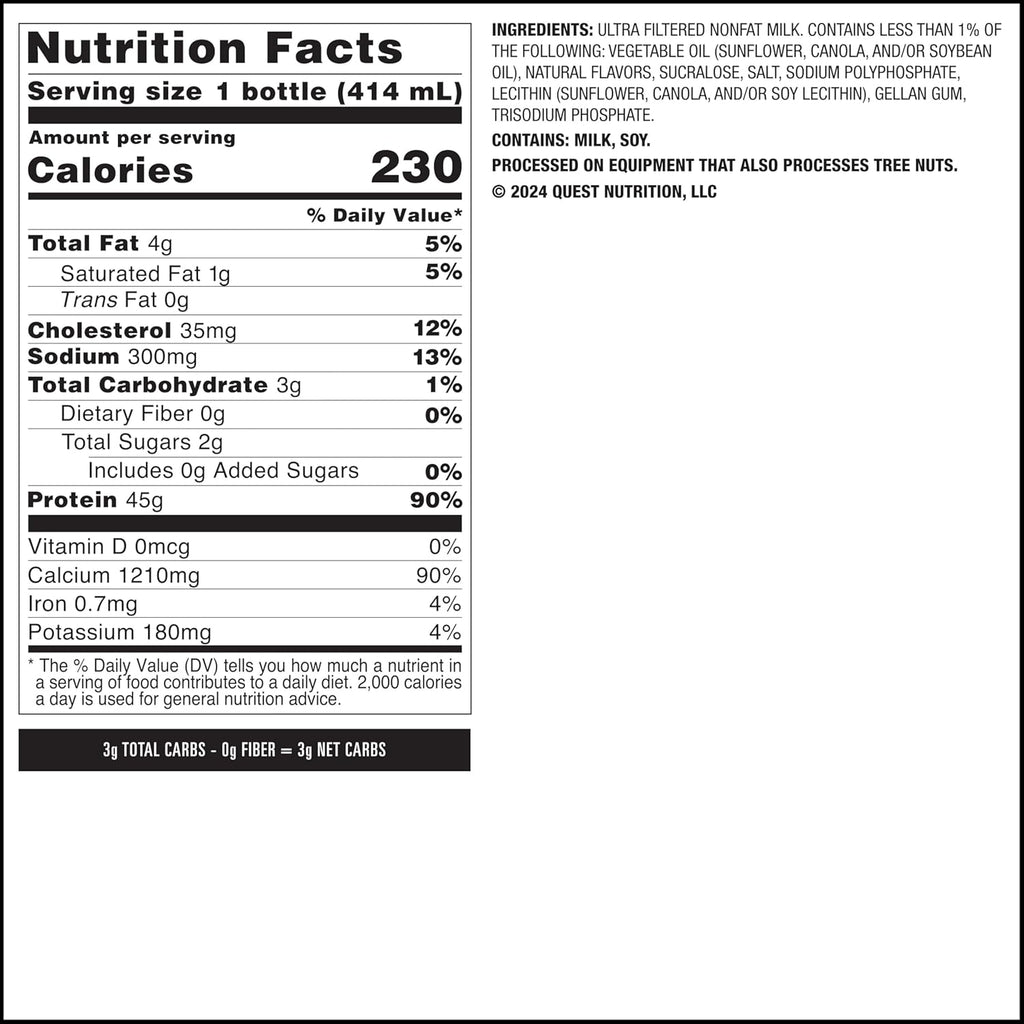 Quest Protein Milkshake 45 g Proteina   Vanilla