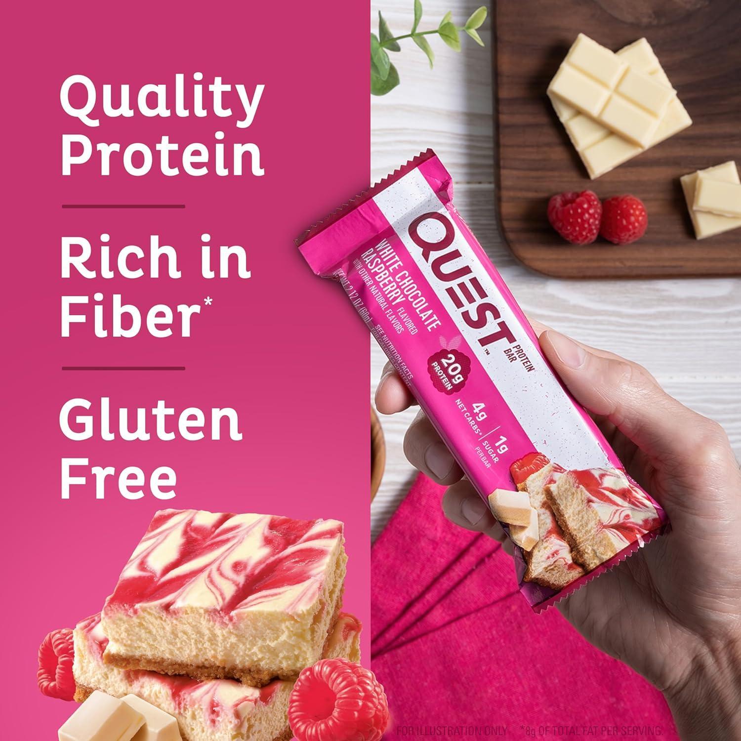 Barrita Quest White Chocolate Raspberry 60g
