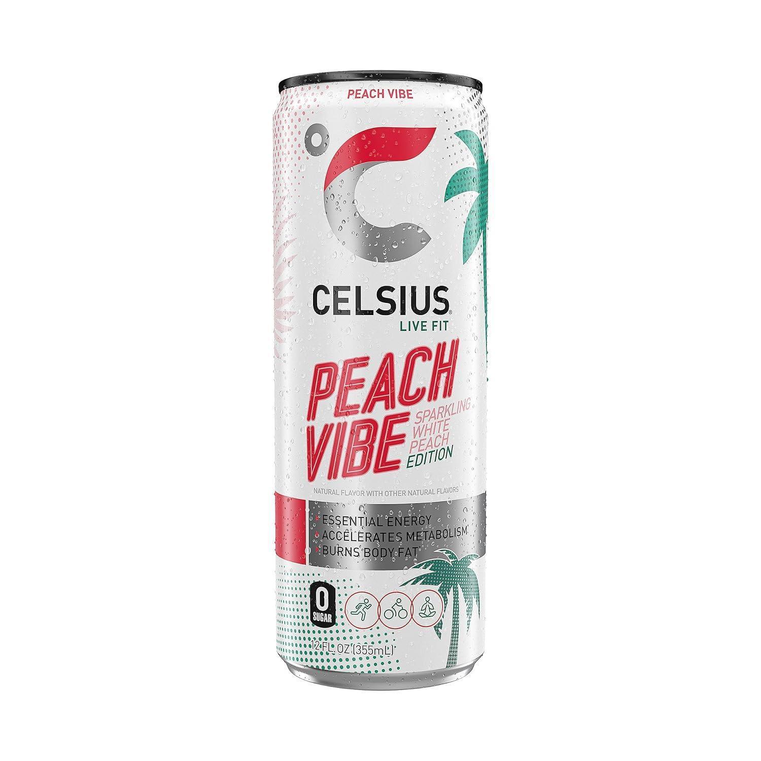 BEBIDA CELSIUS LIVE FIT SPARKLING PEACH VIBE 355ML