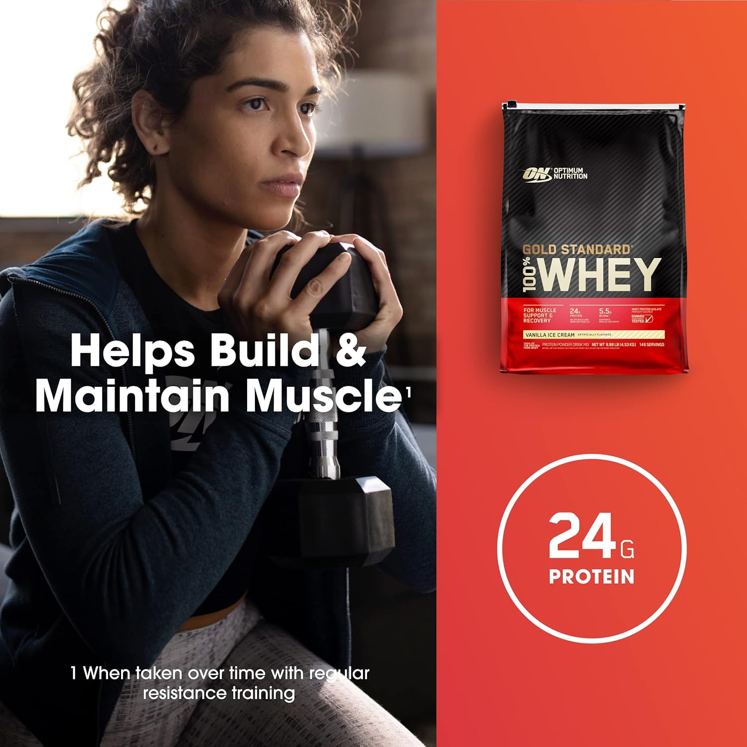 Proteína Optimum Nutrition 100% Whey Gold Standard   10 lb   Vainilla Ice Cream