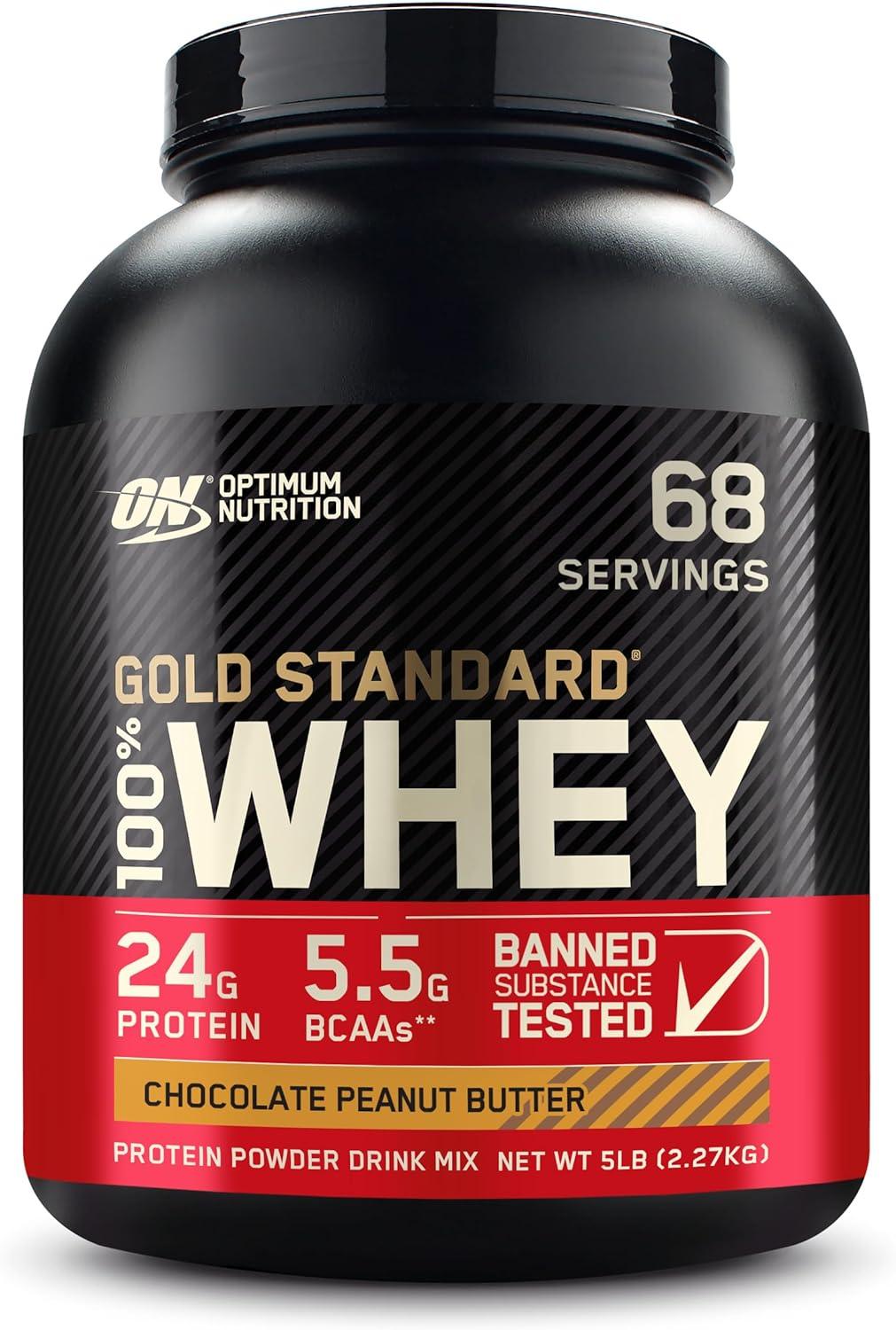 Proteína Optimum Nutrition 100% Whey Gold Standard 5 lb  Chocolate Peanut Butter