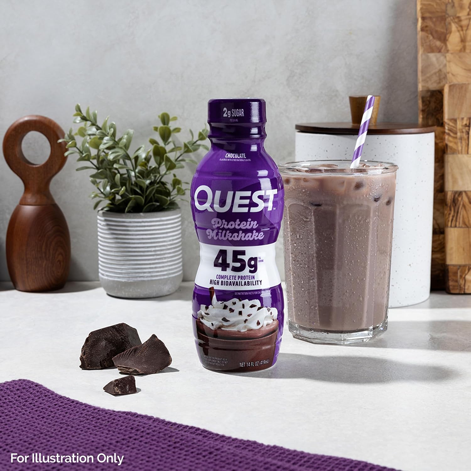 Quest Protein Milkshake 45 g Proteina   Chocolate