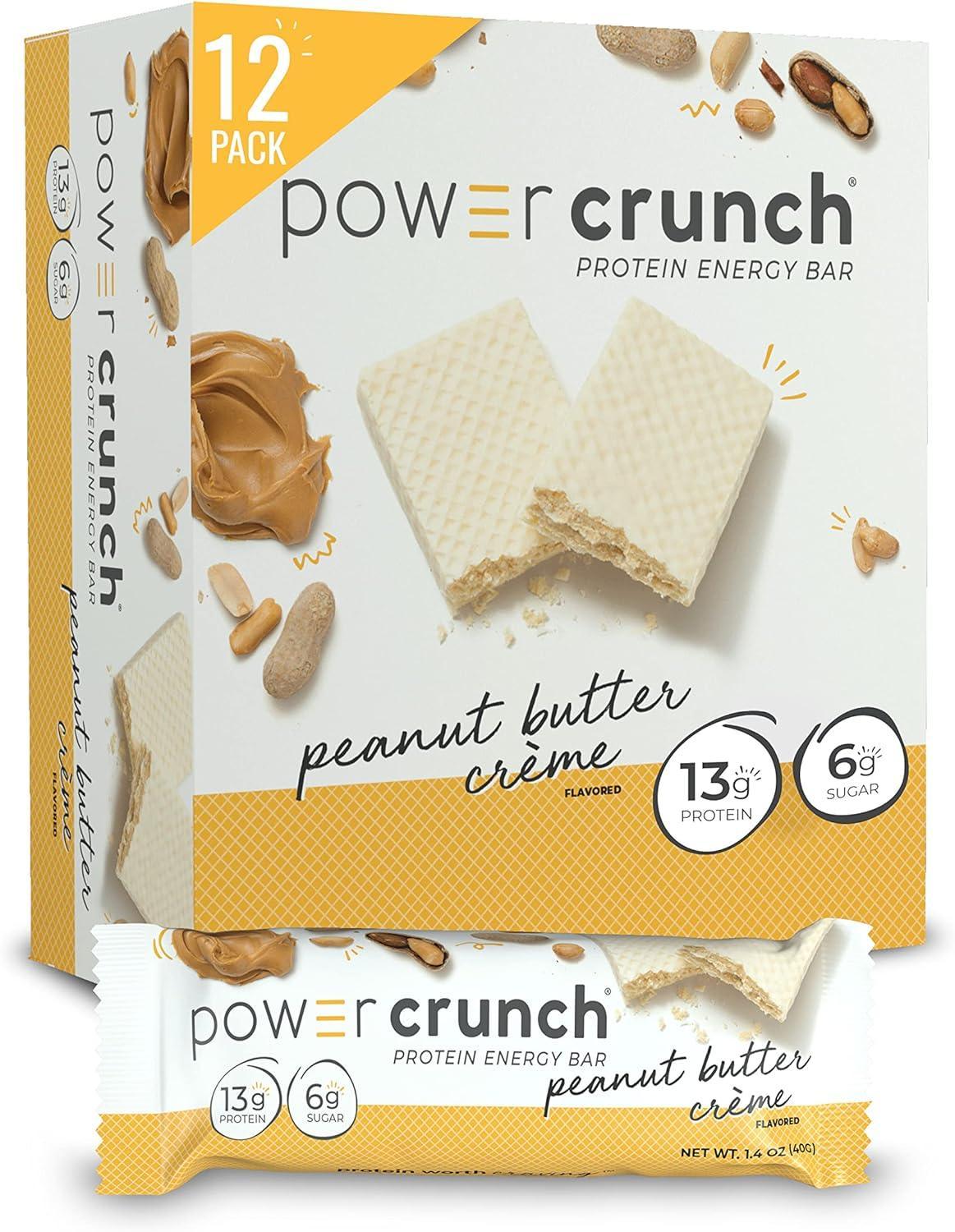 Barrita de Proteína Power Crunch Energy   Crema Peanut Butter