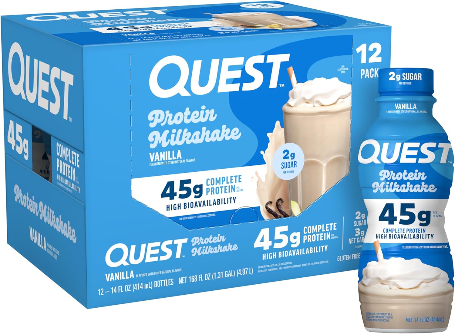 Quest Protein Milkshake 45 g Proteina   Vanilla