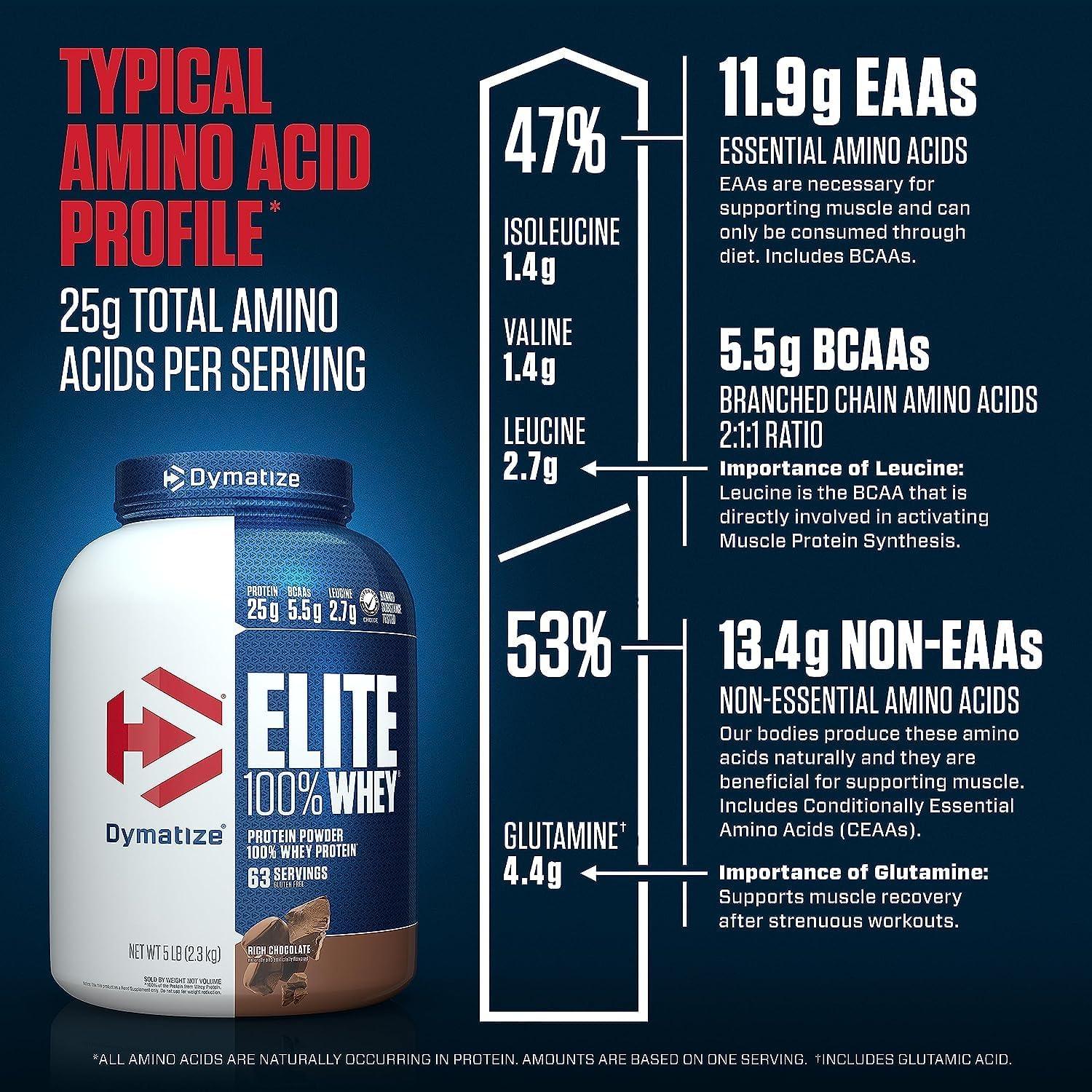Proteína Dymatize Elite 100% Whey Protein 5 lb   Rich Chocolate