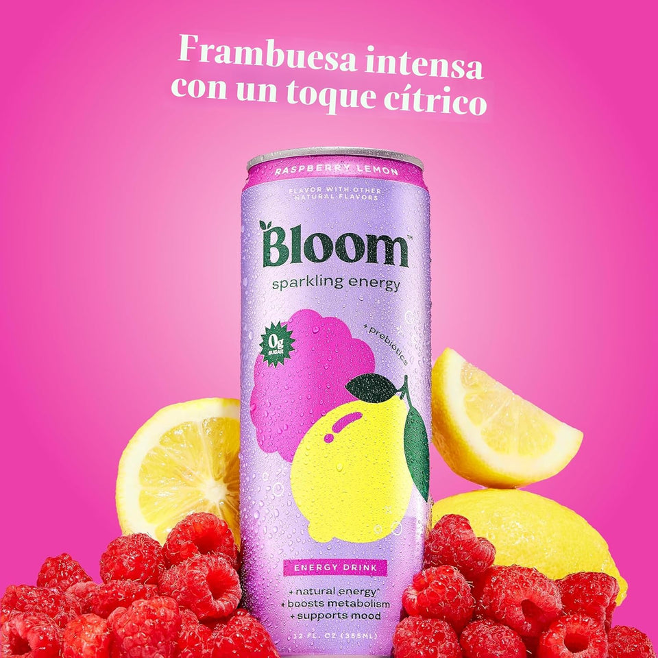 Bloom Nutrition Bebida energética con Gas