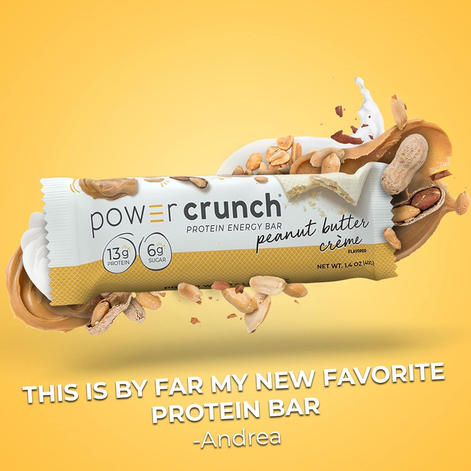 Barrita de Proteína Power Crunch Energy   Crema Peanut Butter