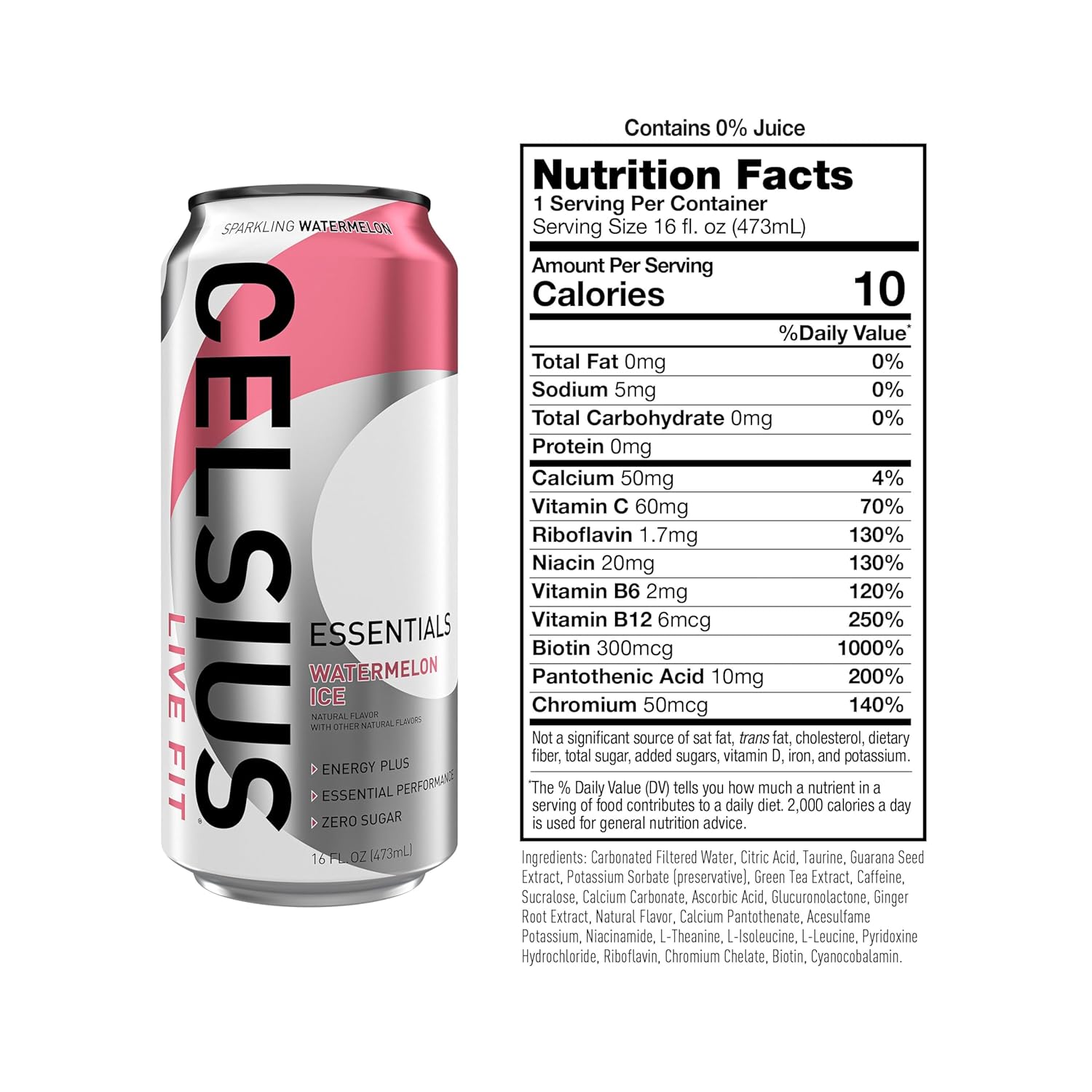 BEBIDA CELSIUS ESSENTIALS WATERMELON ICE