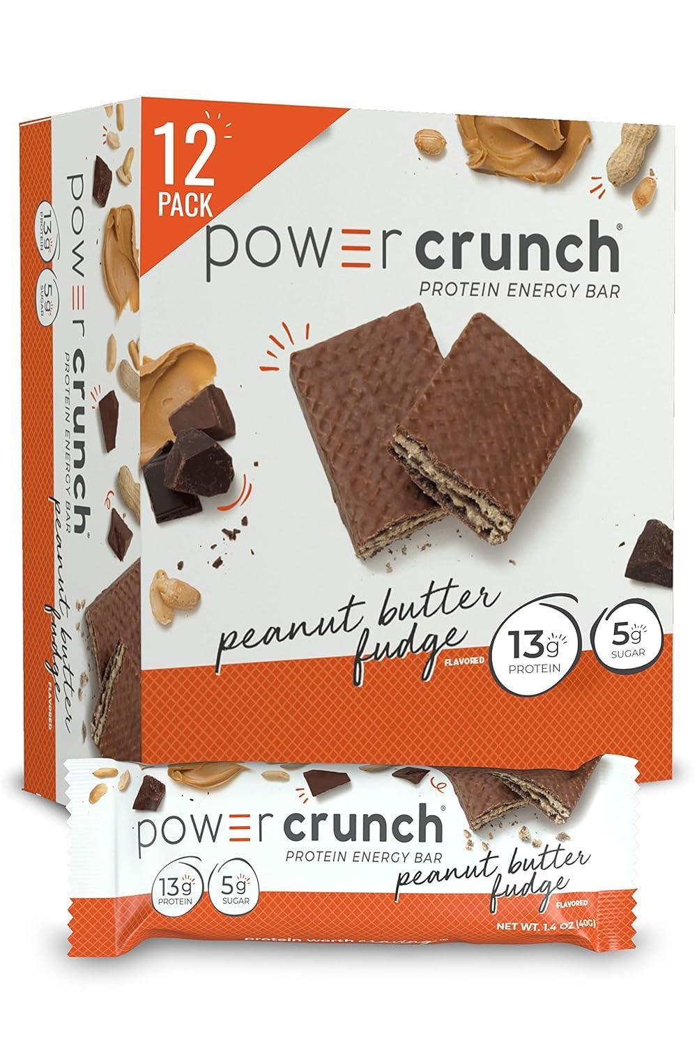 Barrita de Proteína Power Crunch Energy   Fudge Peanut Butter