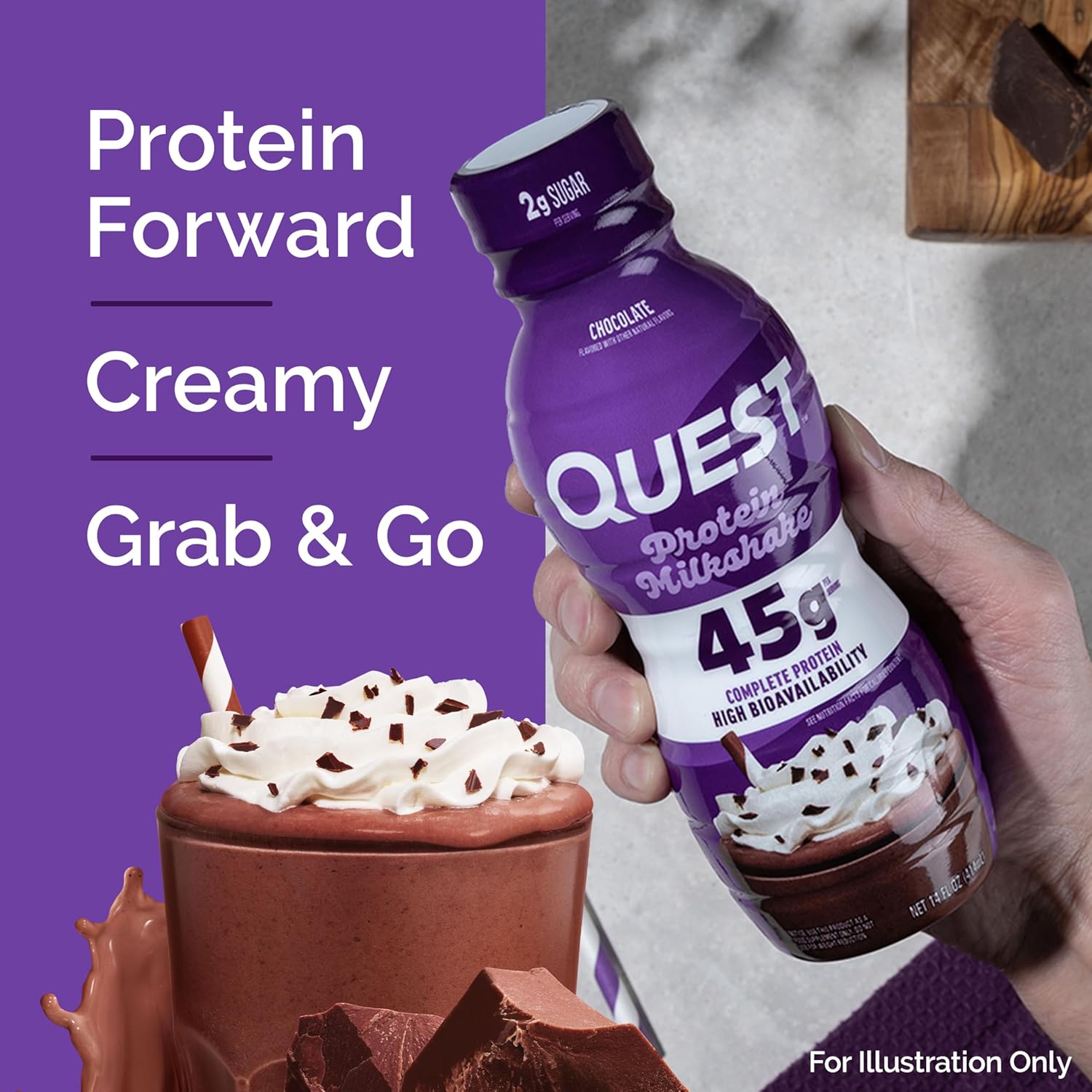 Quest Protein Milkshake 45 g Proteina   Chocolate