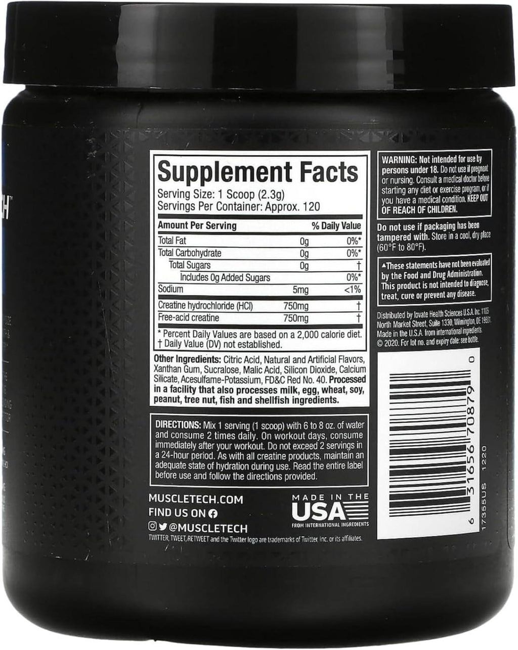 Creatina MuscleTech Cell Tech Creactor 240 g 120 Serv   Fruit Punch