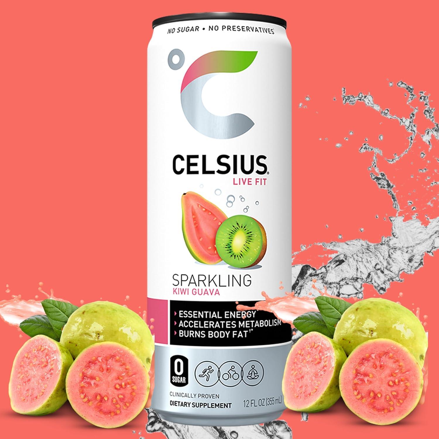 BEBIDA CELSIUS LIVE FIT SPARKLING KIWI GUAVA 355ML