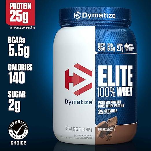 Dymatize Elite 100% Whey Protein 2 lb - Rich Chocolate