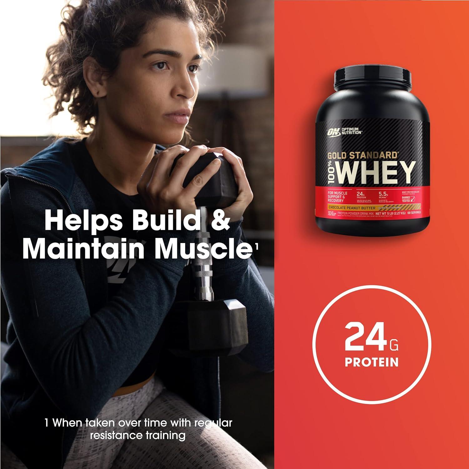 Proteína Optimum Nutrition 100% Whey Gold Standard 5 lb  Chocolate Peanut Butter