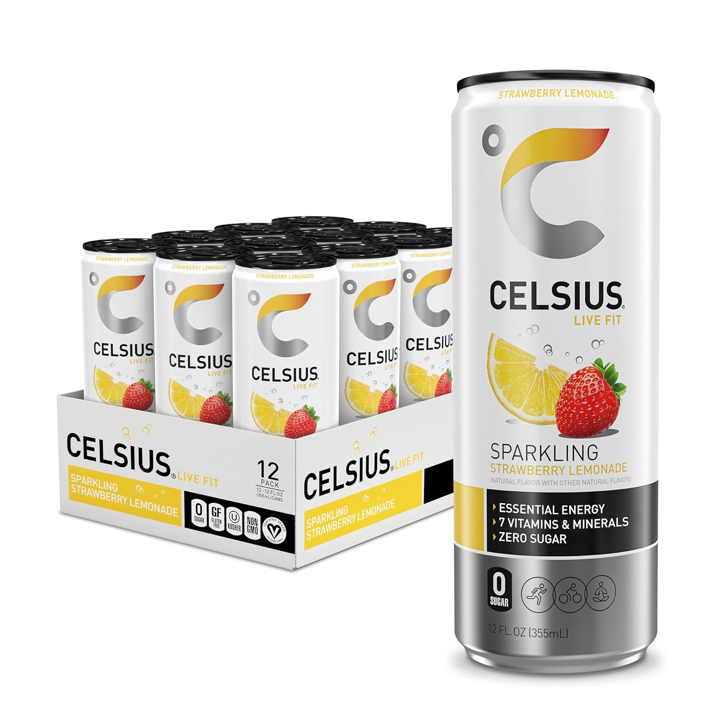 BEBIDA CELSIUS LIVE FIT SPARKLING STRAWBERRY LEMONADE