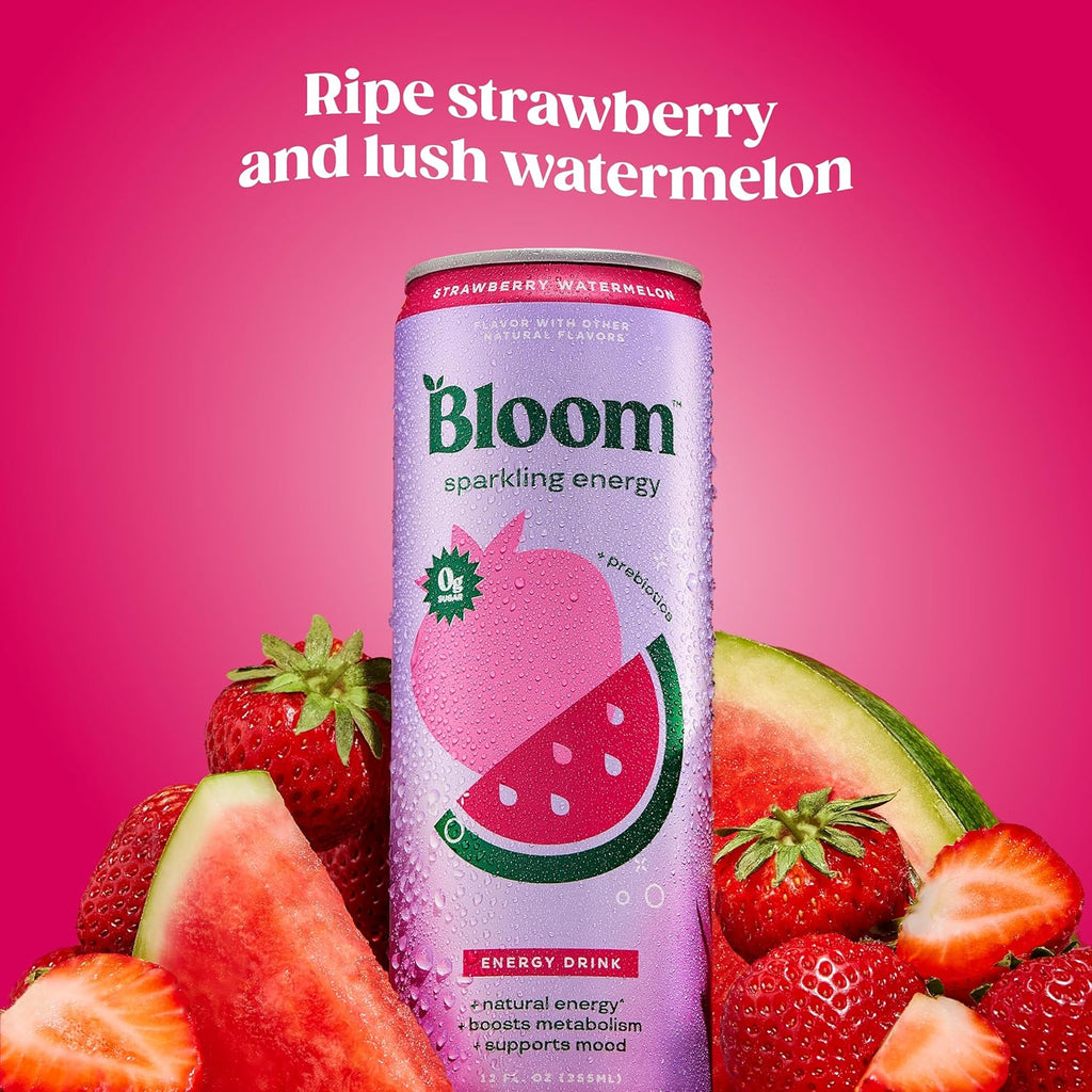 Bloom Nutrition Bebida energética con Gas - Strawberry Watermelon