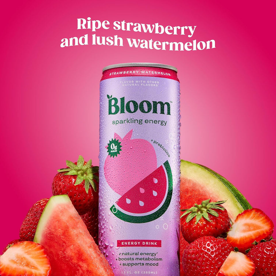 Bloom Nutrition Bebida energética con Gas - Strawberry Watermelon
