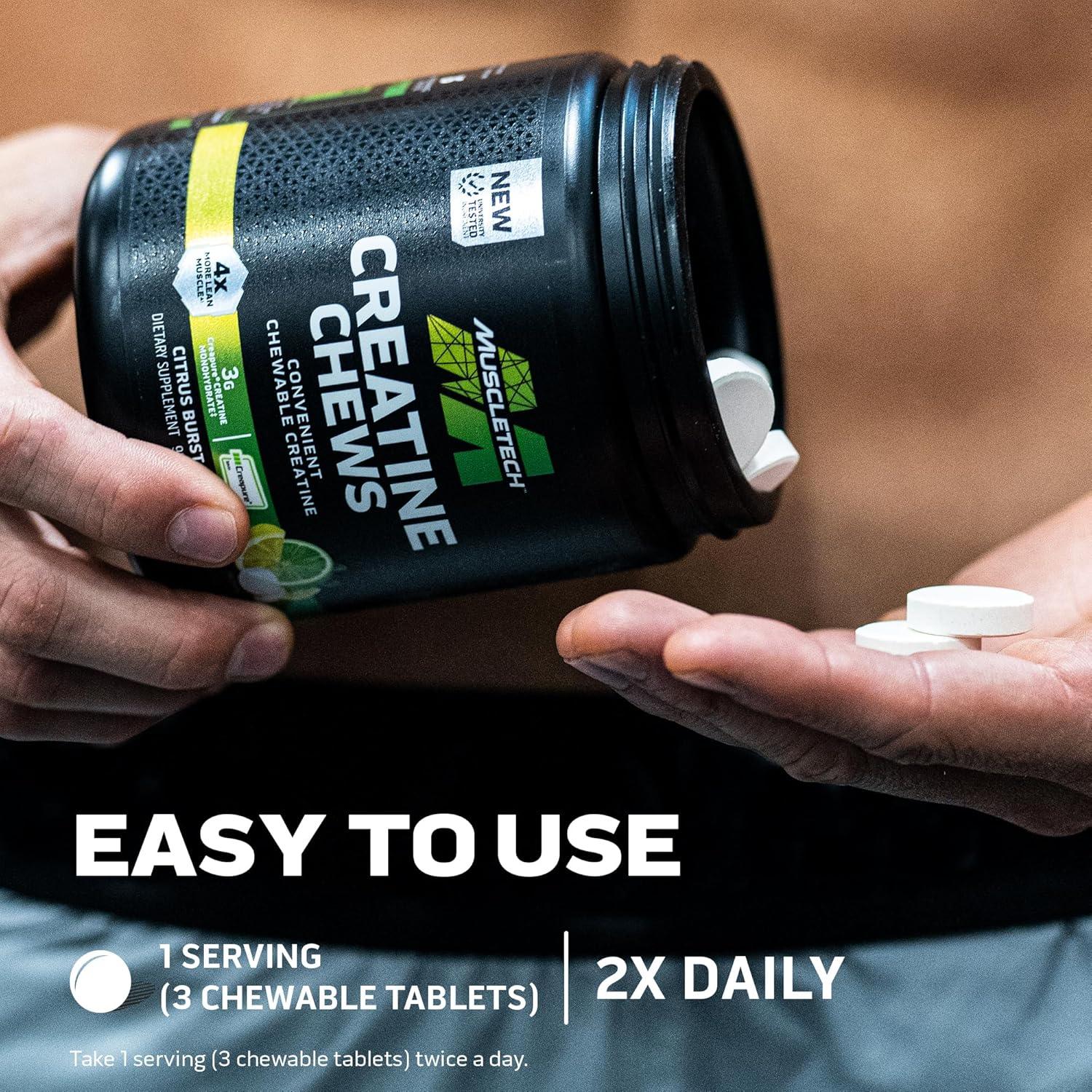 Creatina MuscleTech Chews Citrus Burst   90 Comp Masticables