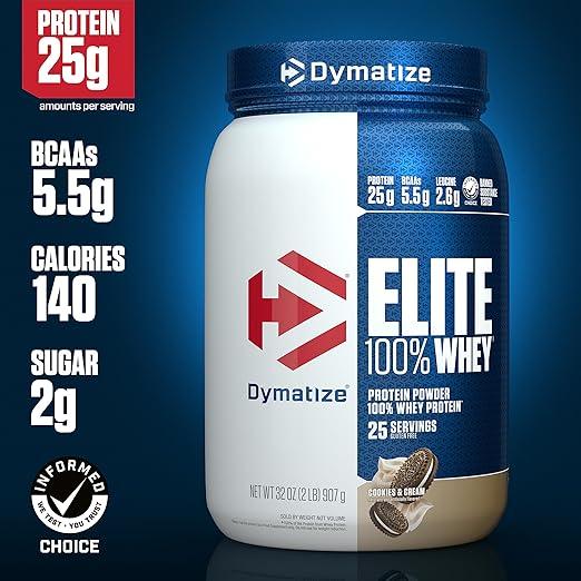 Dymatize Elite 100% Whey Protein 2 lb - Cookies and Cream