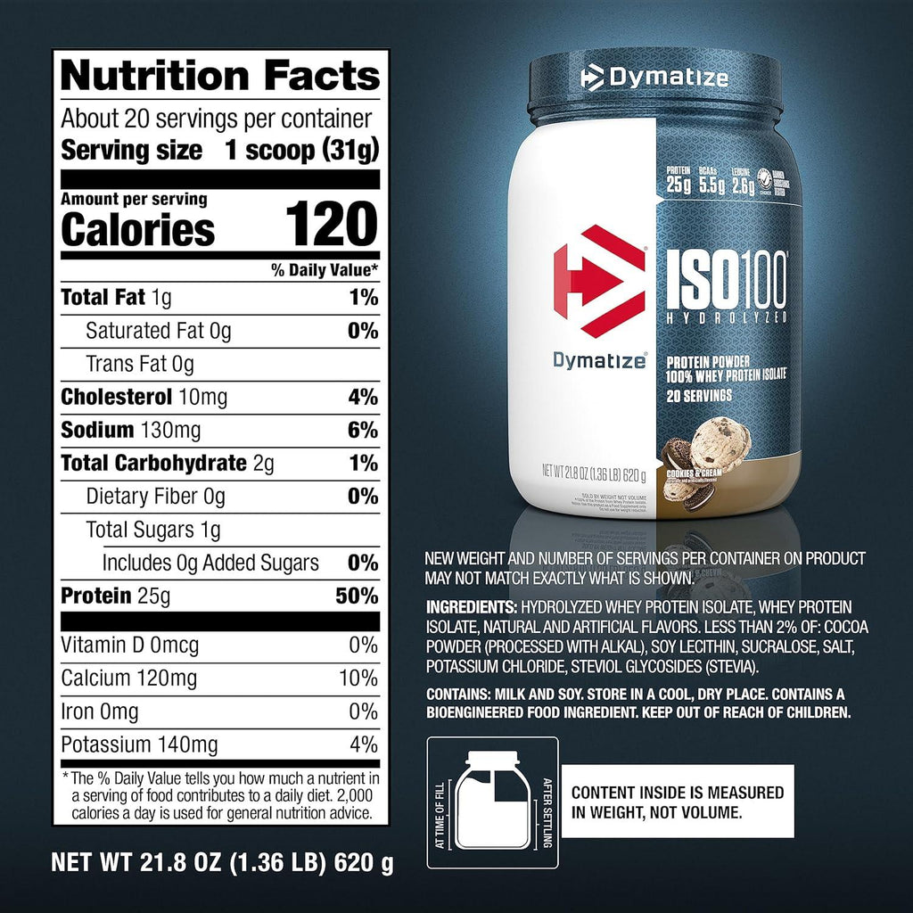 Dymatize ISO 100   20 serv   Cookies and Cream