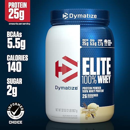 Dymatize Elite 100% Whey Protein - 2 lb - Gourmet Vainilla