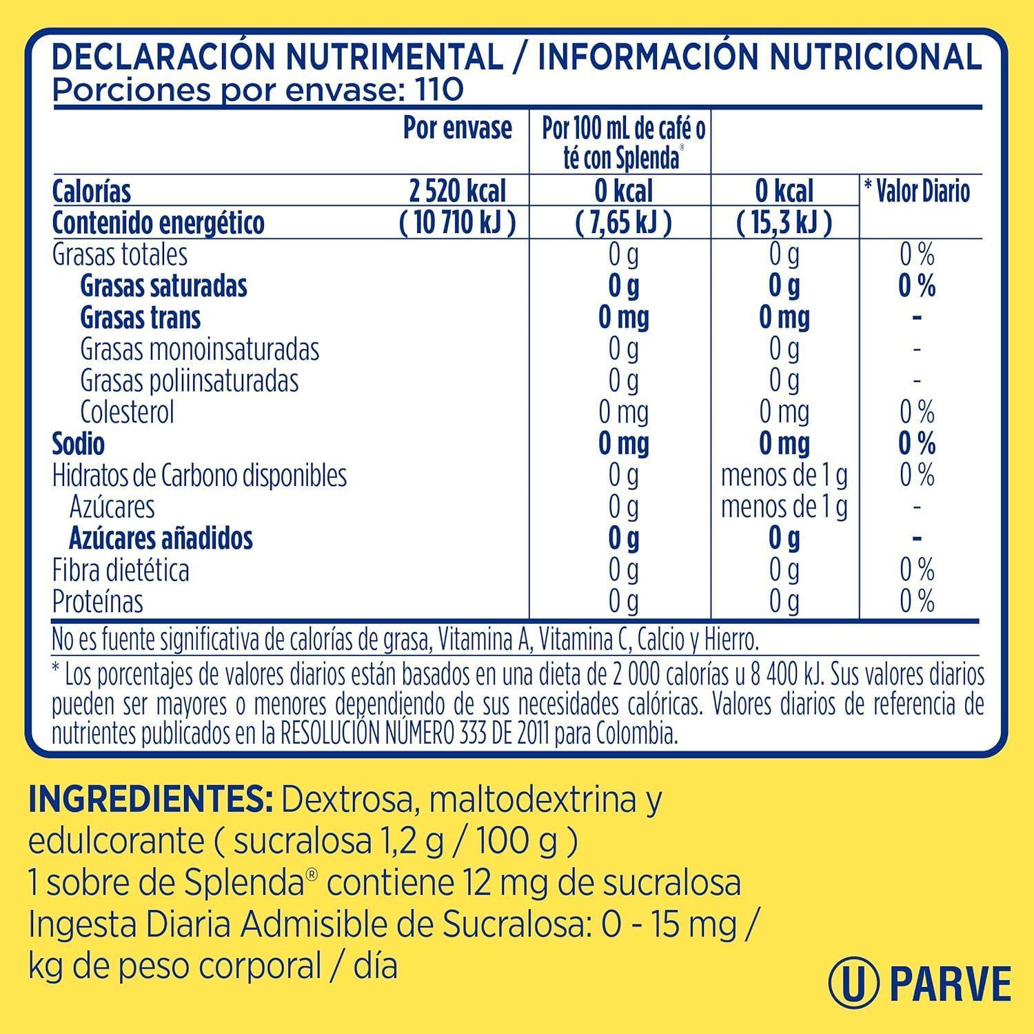 Splenda Endulzante   50 Sobres