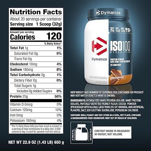 Dymatize ISO 100   20 serv   Chocolate Peanut Butter
