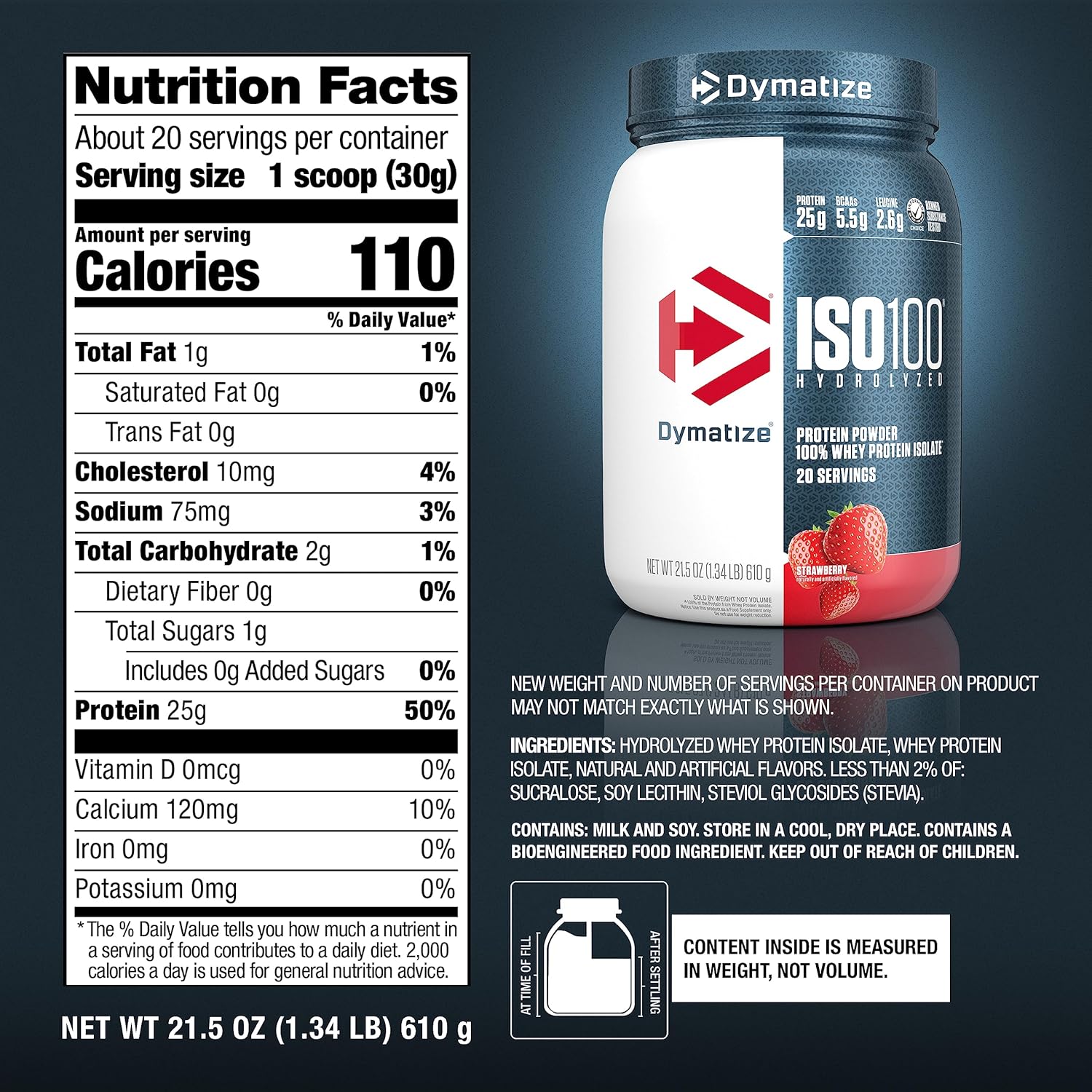 Dymatize ISO 100   20 serv   Fresa