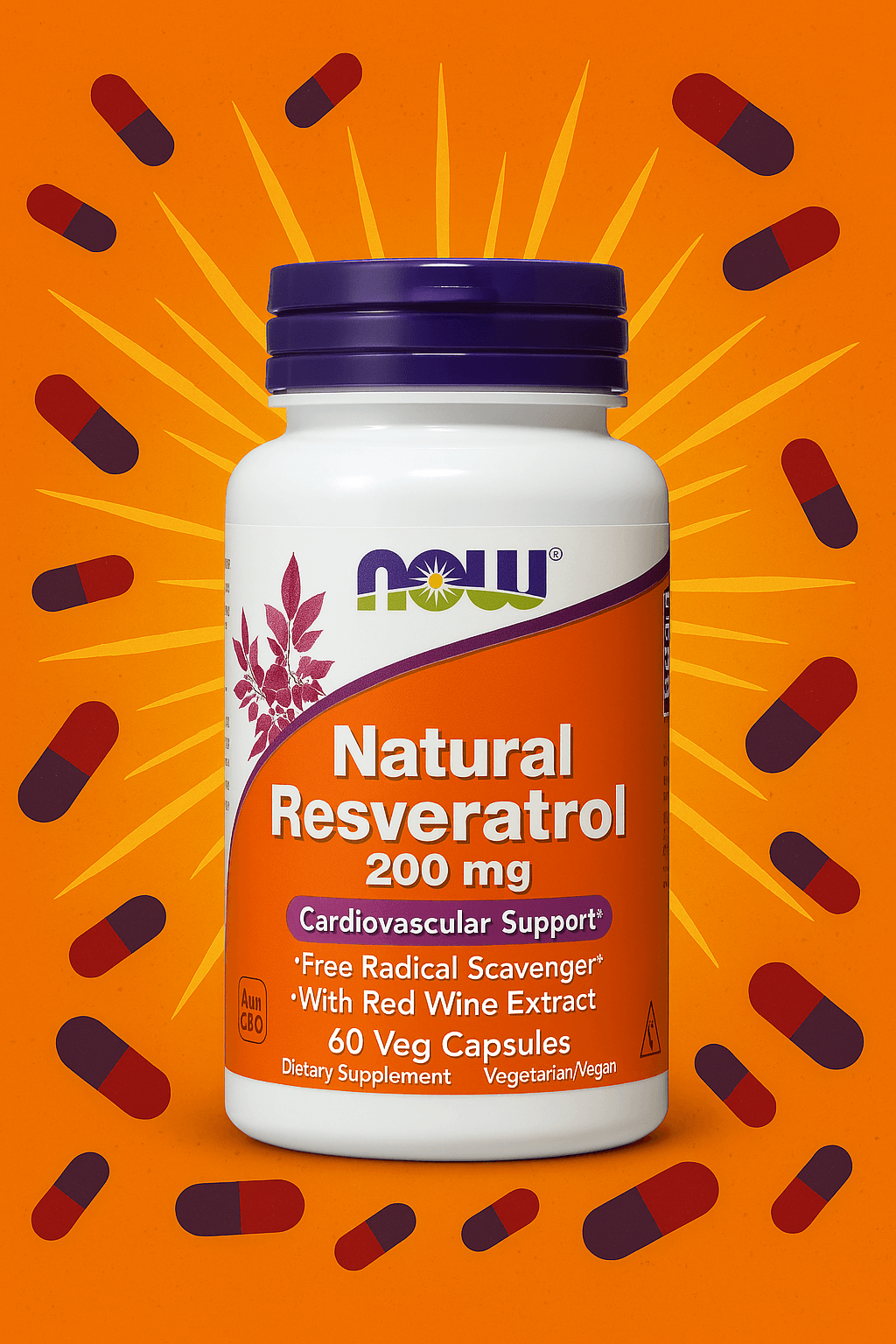 Now Natural Resveratrol 200 mg 60 caps