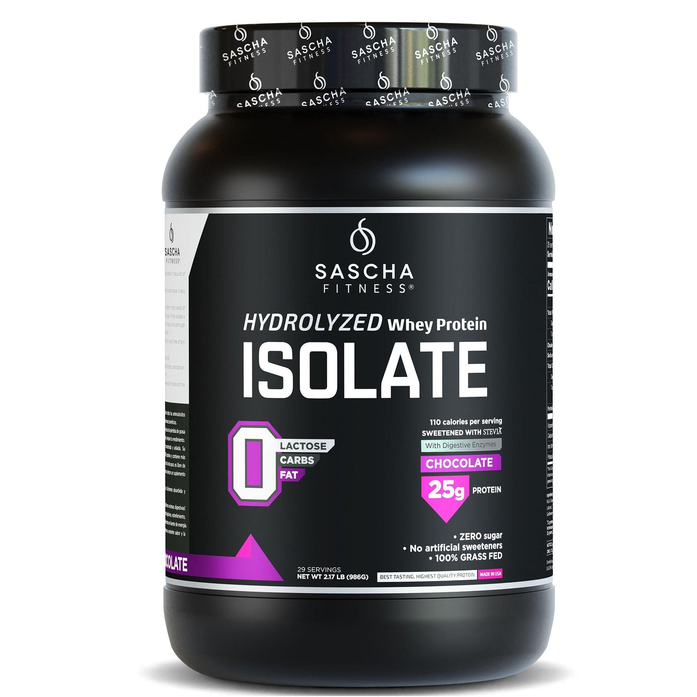 Sascha Fitness Hydrolyzed Whey Protein Isolate CHOCOLATE 986 g