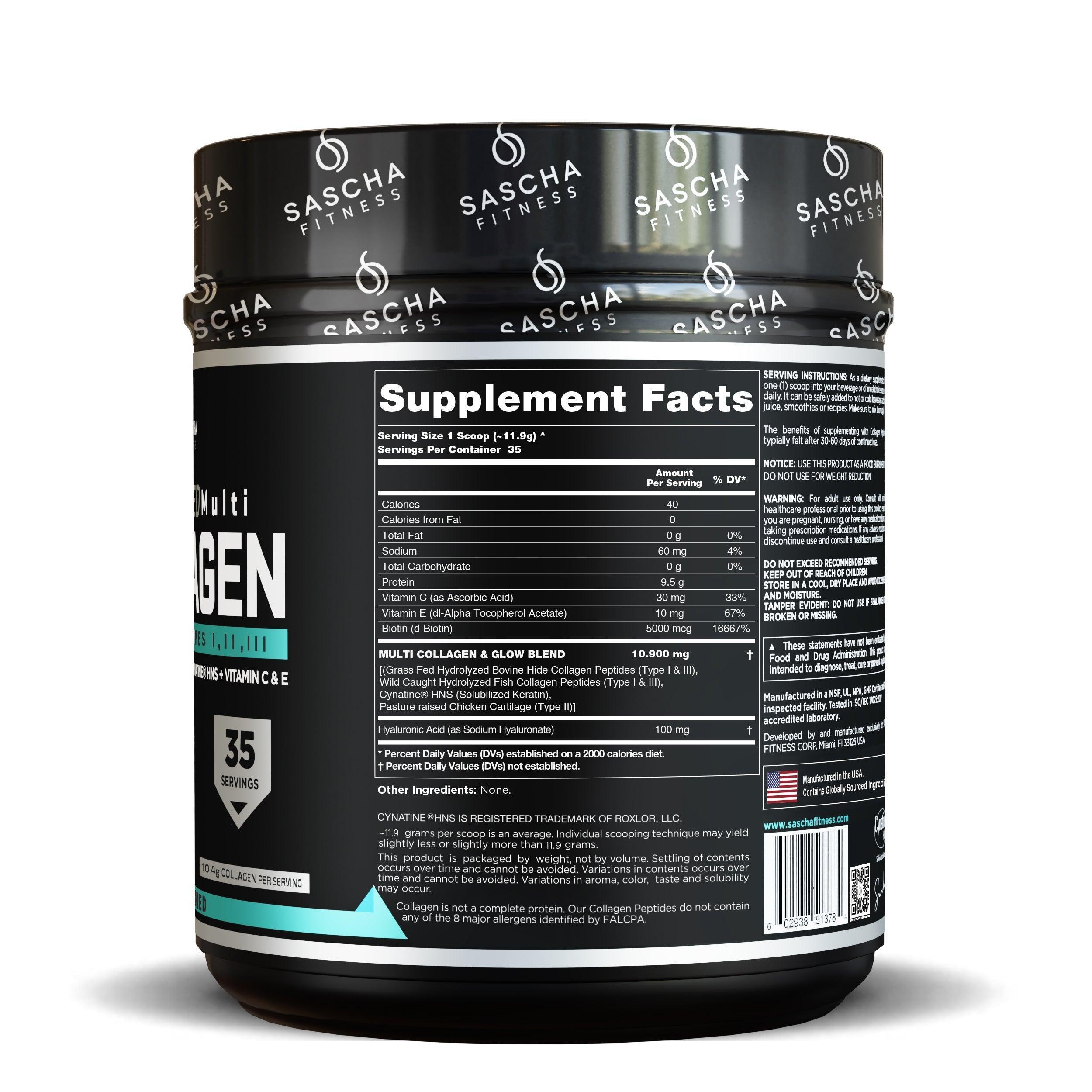 Sascha Fitness Hydrolyzed Multi COLLAGEN UNFLAVORED 416,5 g