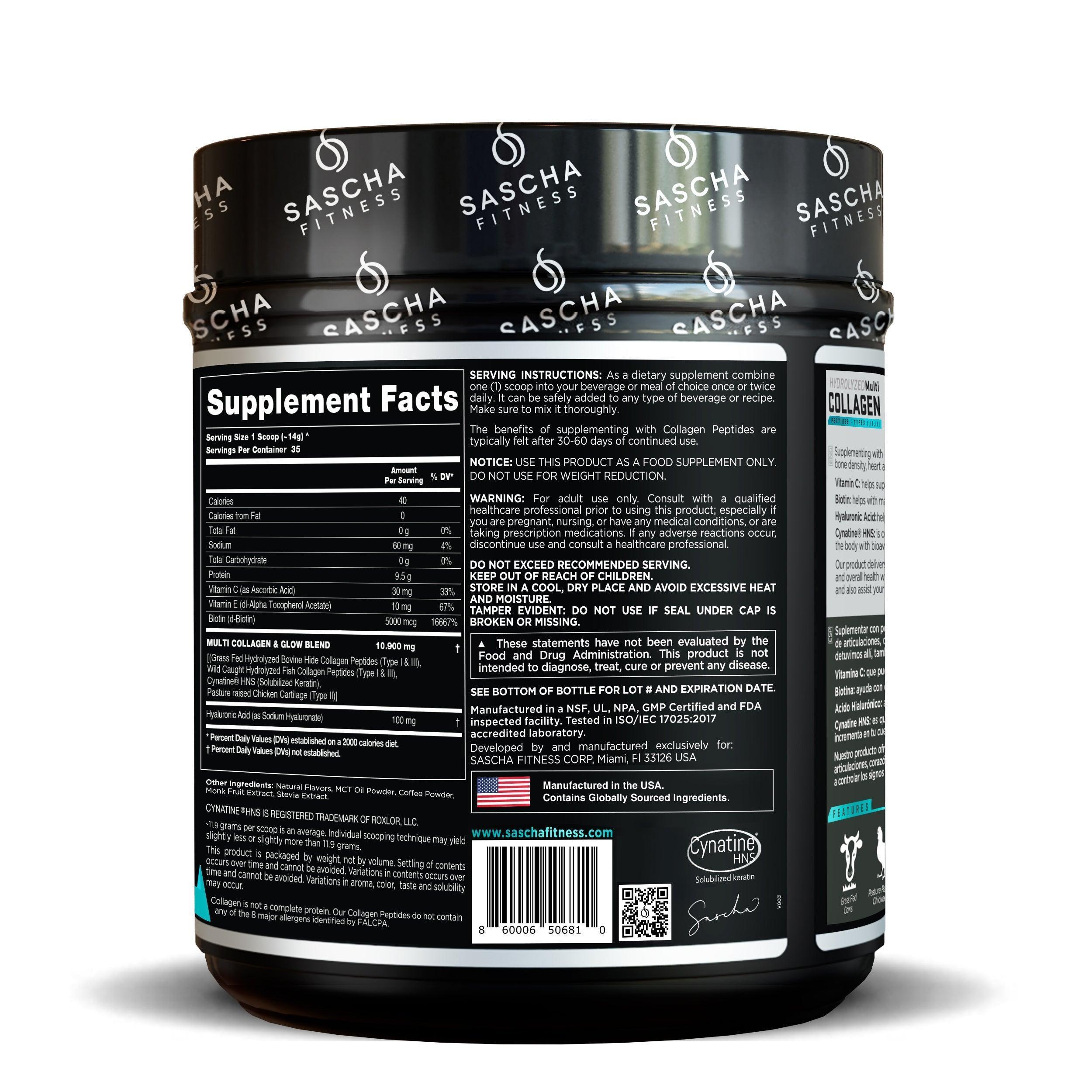 Sascha Fitness Hydrolyzed Multi COLLAGEN UNFLAVORED 416,5 g