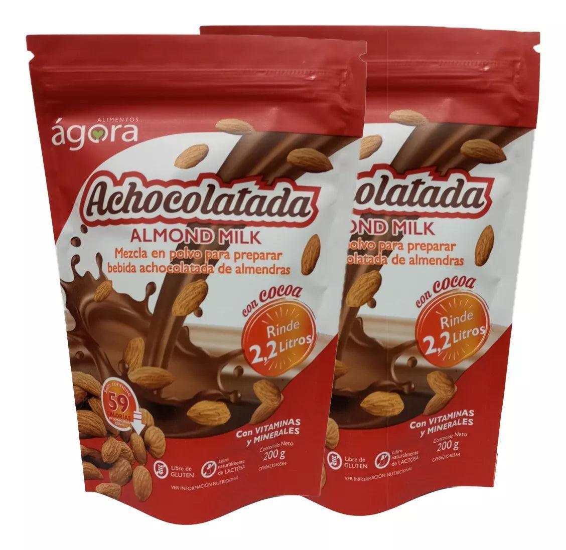 Leche de Almendras Achocolatada en Polvo Agora 200 g