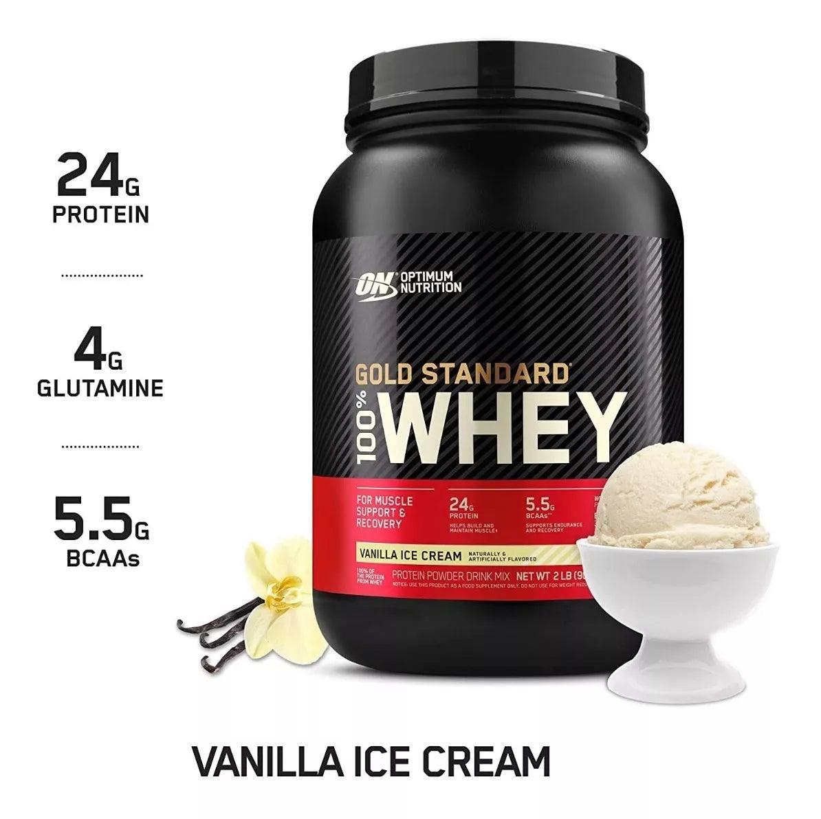 Proteína Optimum Nutrition 100% Whey Gold Standard   2lb   Vainilla Cream