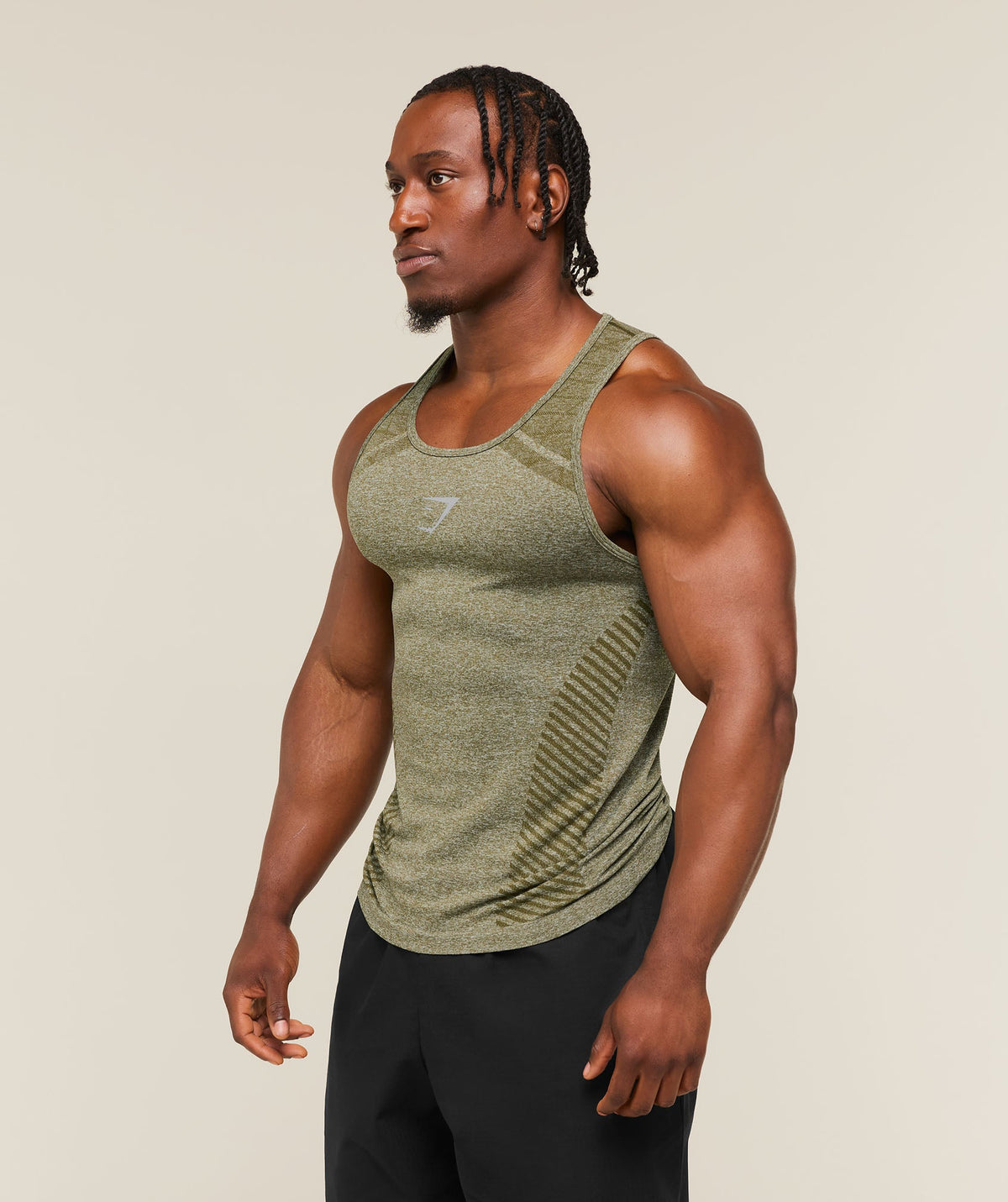 Gymshark Devant Seamless Tank – Canvas Green