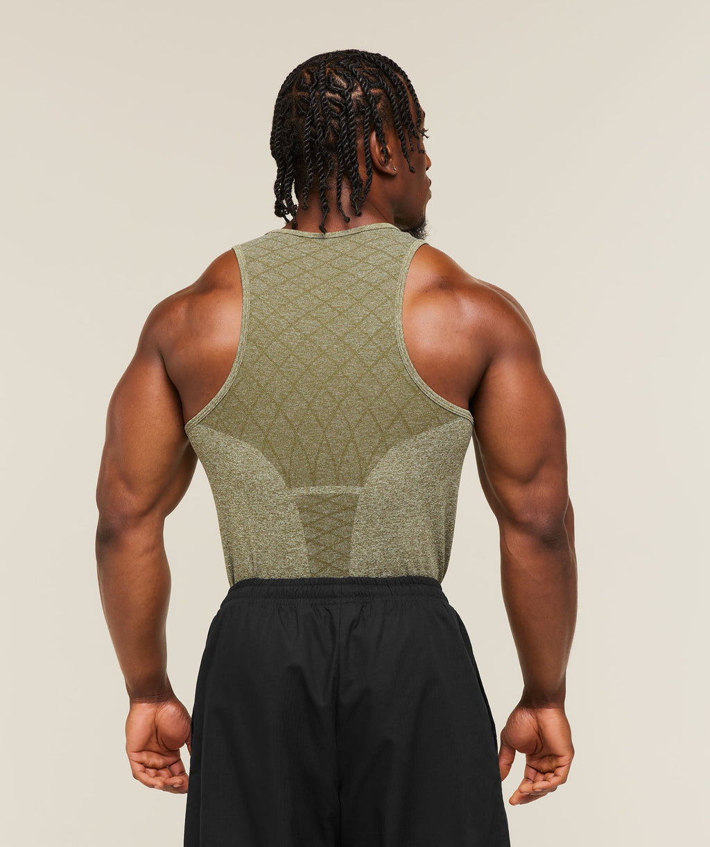 Gymshark Devant Seamless Tank – Canvas Green
