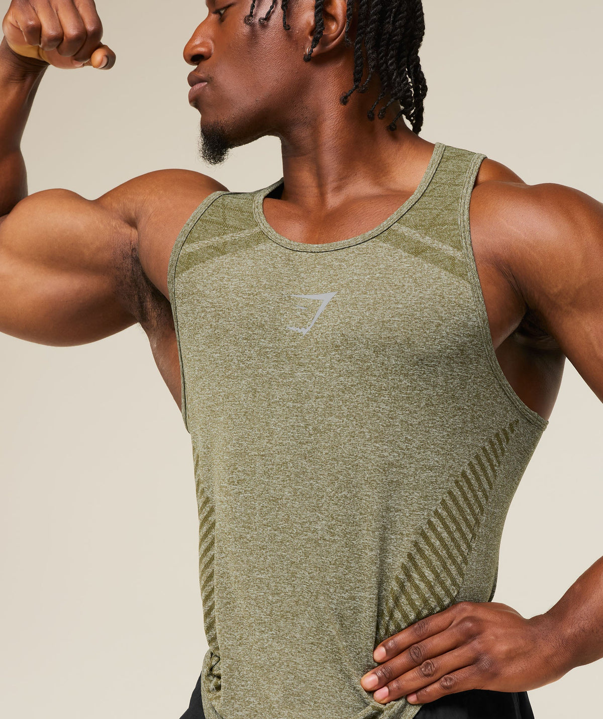 Gymshark Devant Seamless Tank – Canvas Green