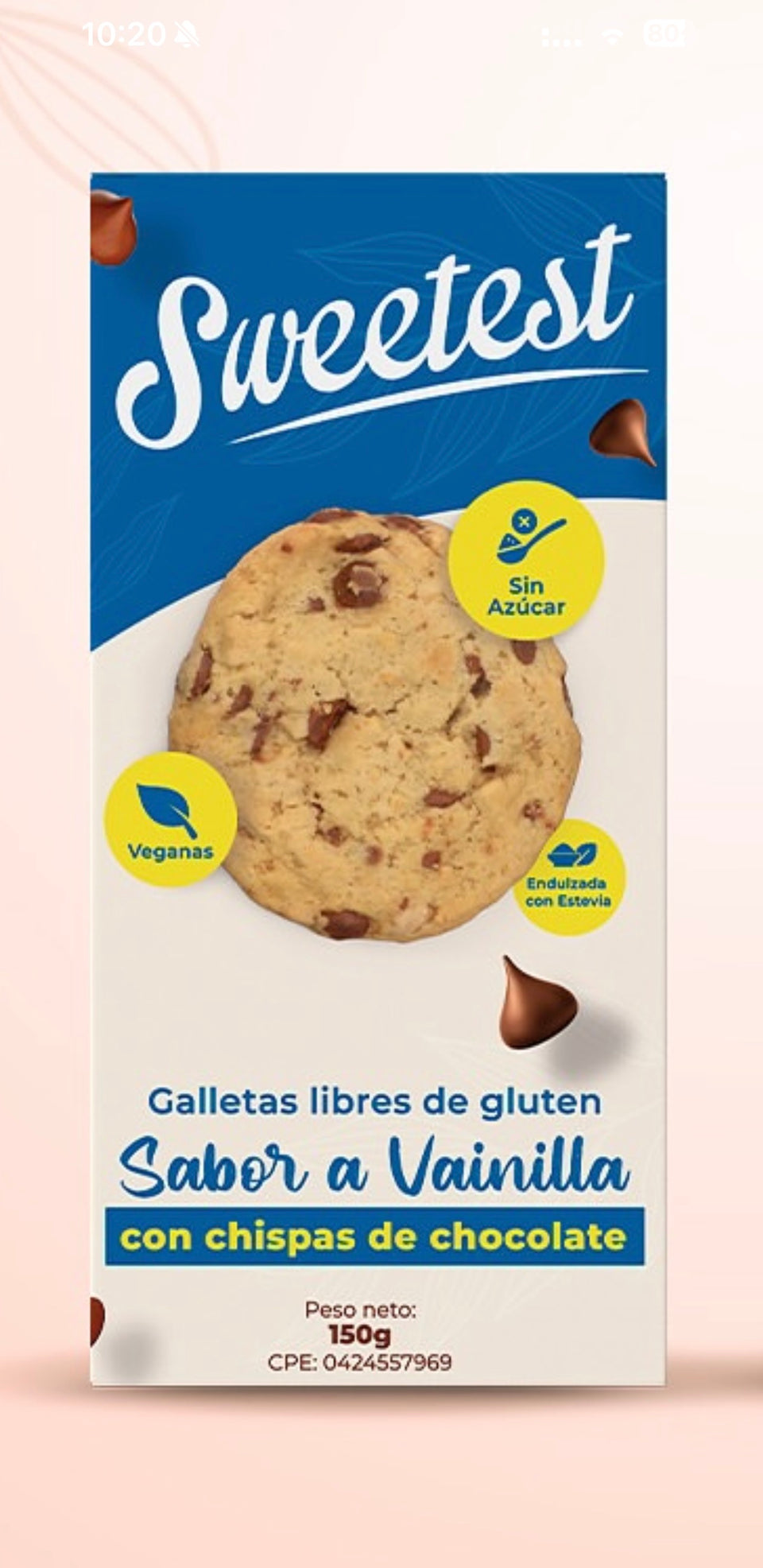 GALLETA SWEETEST COOKIE 150 G — imagen 3