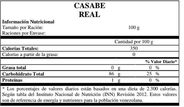 Casabe Real 35 Unidades 30 g