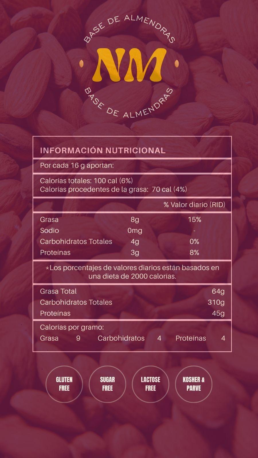 LECHE DE ALMENDRAS Y MÁS NUT MILK 350 G