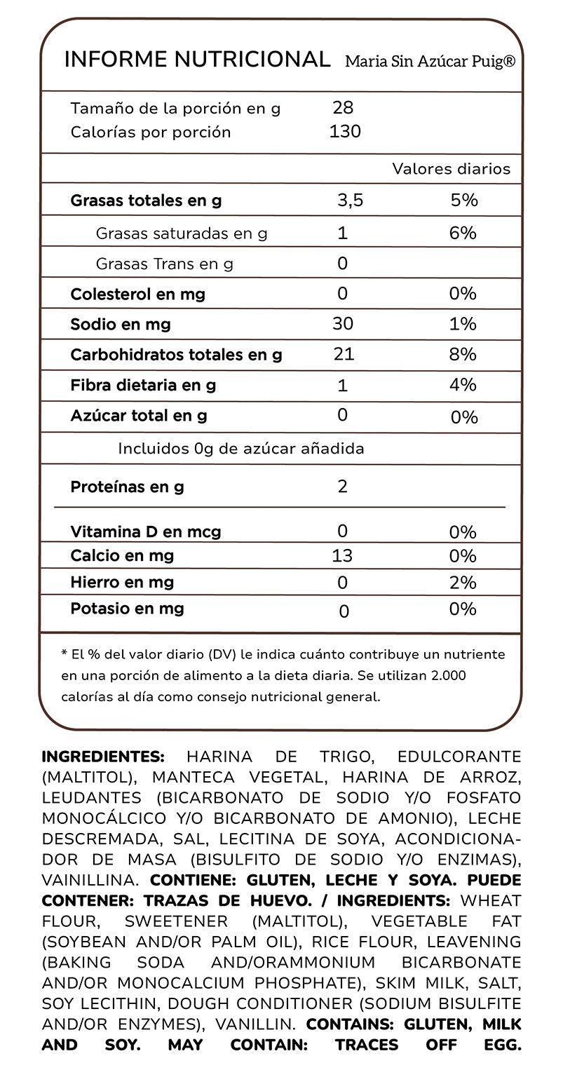 Galleta maria sin Azúcar 250 g