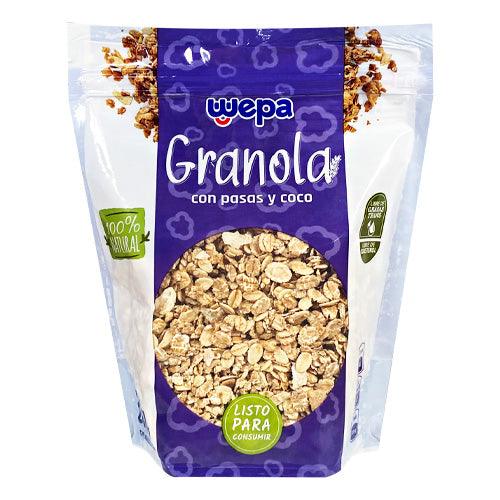 GRANOLA COCO CON PASAS BOLSA DOYPACK 200G