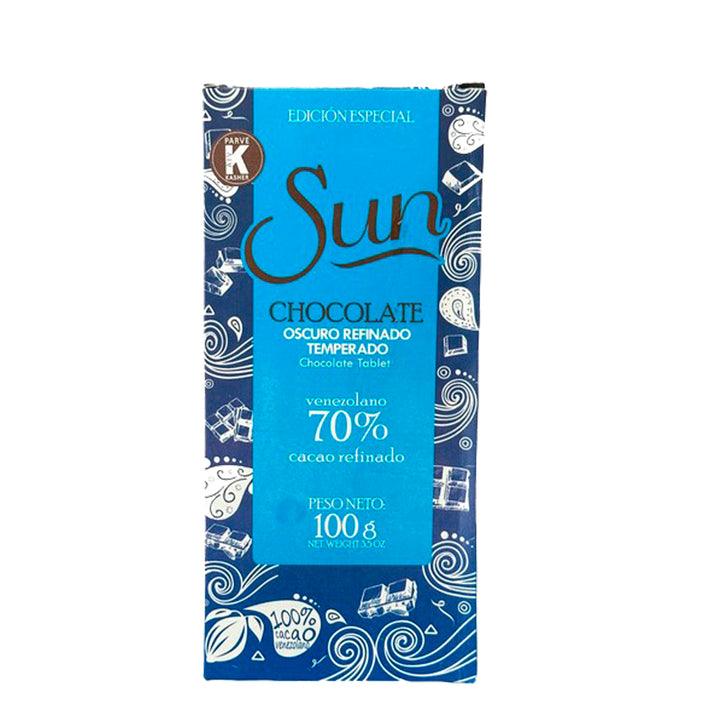 BARRA DE CHOCOLATE OSCURO 70% SUN 100 g