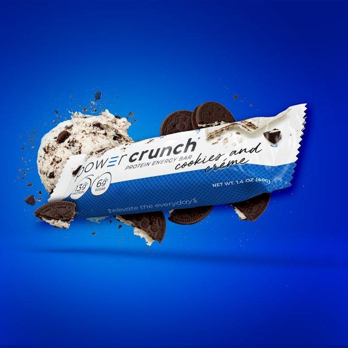 Barrita de Proteína Power Crunch Energy   Cookies and Cream