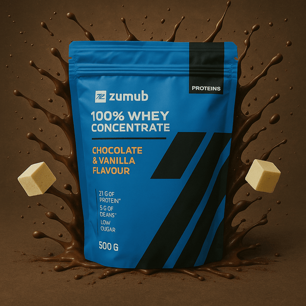 Zumub 100% Whey Concentrada 500 g - Chocolate - Vainilla