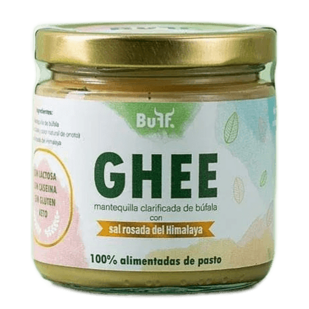 BUFF Mantequilla GHEE Clarificada de Bufala   Sal Rosada Himalaya 170 g