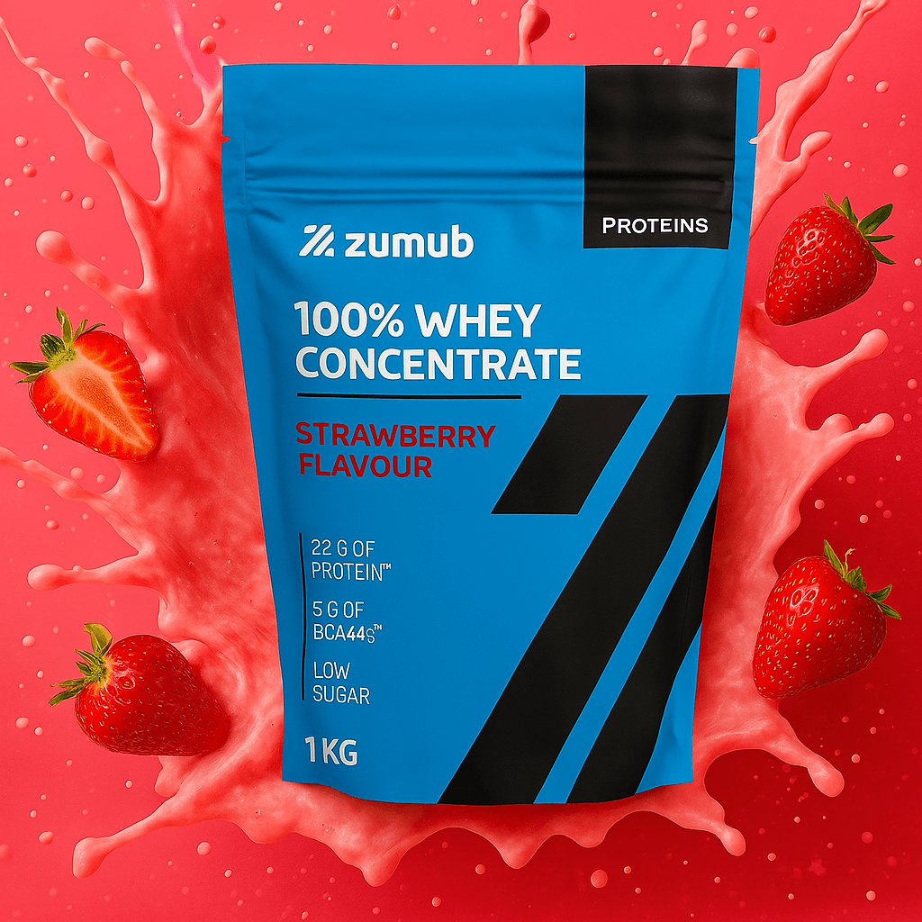 Zumub Proteína 100% Whey Concentrada 1kg   Fresa