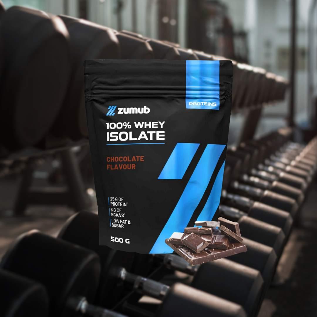 Zumub Proteína 100% Whey Aislada 500 g   Chocolate