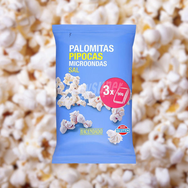 Cotufas con Sal Hacendado para microondas PACK X3 90 g