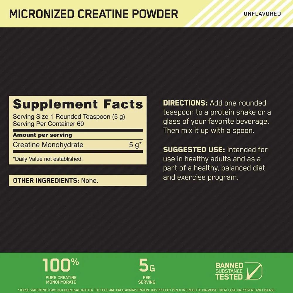Creatina Optimum Nutrition Powder Micronised 300 g